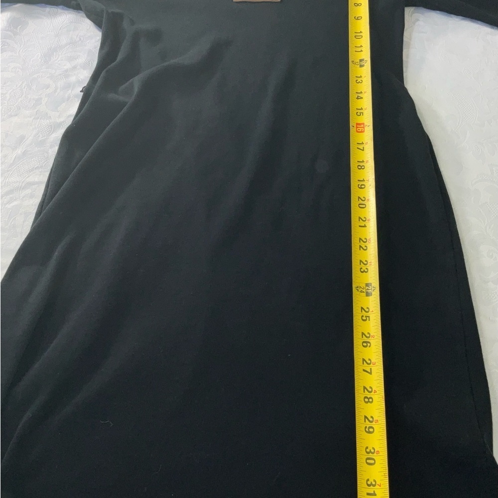 Ralph Lauren Petites Women's Dress Black Faux Suede Cotton VNeck Size PM No Belt - Picture 7 of 8